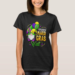 Camiseta Feliz Mardi Gras Yall Gnome Mardi Gras 2023