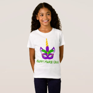 Camiseta Feliz Martes de Carnaval Unicornio Colorido