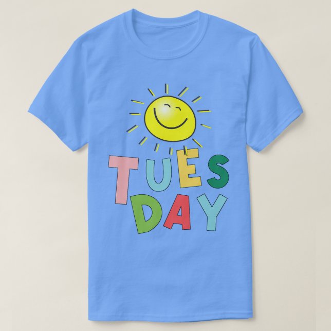 Camiseta Feliz Martes Sunny Brillante (Diseño del anverso)