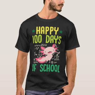 Camiseta Feliz Mascota Ajolote De 100 Días De Escuela Profe