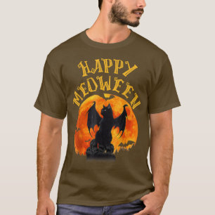 Camiseta Feliz Mascota de animales de Halloween a los gatos