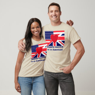 Camiseta Feliz matrimonio con un estadounidense