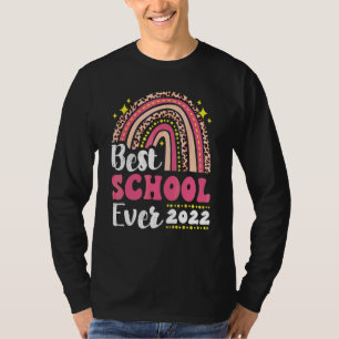 Camiseta Feliz Mejor Escuela De Todos Los Tiempos Leopardo 