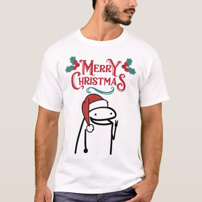 Camiseta Feliz meme navideño (Anverso)