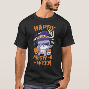 Camiseta Feliz Meow O Ween Gatito  Gato Feliz Halloween