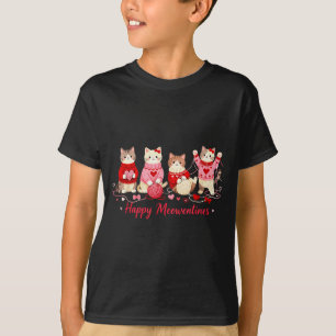Camiseta Feliz Meowentines Gatito Adorable San Valentín Amo