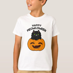 Camiseta Feliz Meowloween Funny Halloween Pun