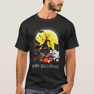 Camiseta Feliz Meowloween Momia Gato Negro Halloween