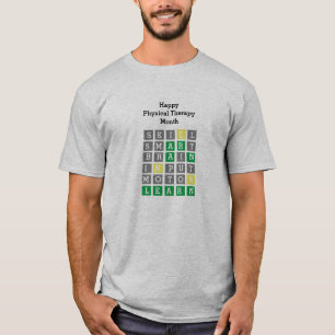 Camiseta Feliz Mes de Terapia Física Personalizado Wordle T
