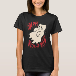 Camiseta Feliz Mew O Weed Gato Negro Para Halloween 1