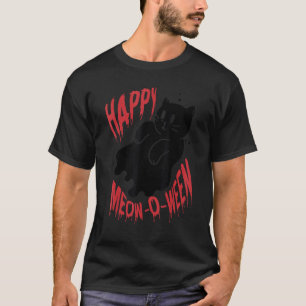 Camiseta Feliz Mew O Weed Gato Negro Para Halloween 2