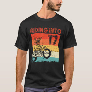 Camiseta Feliz mi cumpleaños Motociclista en 17 años