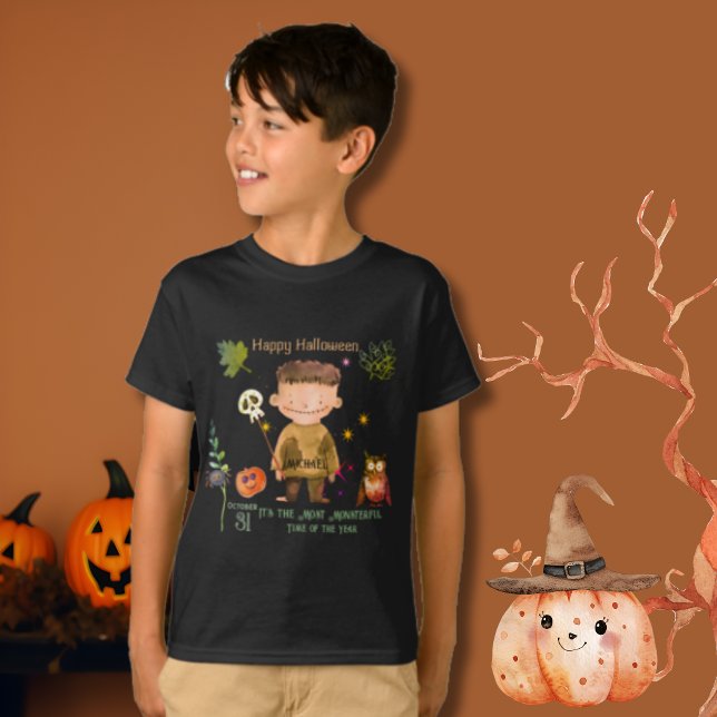 Camiseta Feliz Monstruo de Halloween (Happy Halloween Little Monster T-Shirt)
