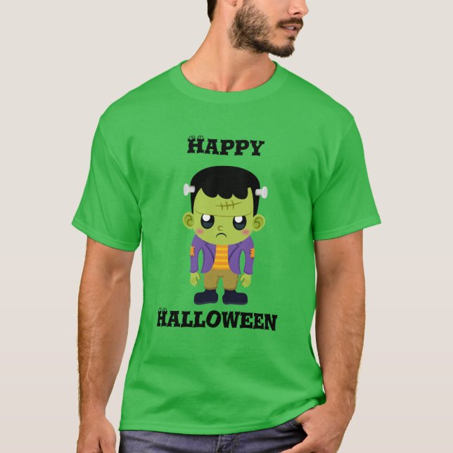 Camiseta Feliz Monstruo de Halloween (Anverso)