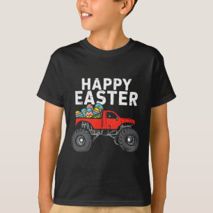 Camiseta Feliz Monstruo de Pascua Camión Pascua Niños Peque