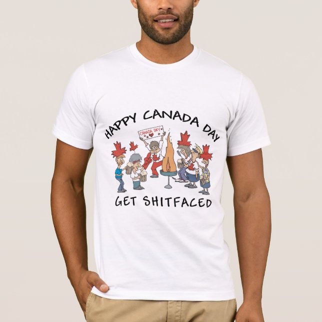 Camiseta feliz muy divertida del día de Canadá (Anverso)