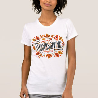 Camiseta Feliz Naranja de Acción de Gracias, caída amarilla