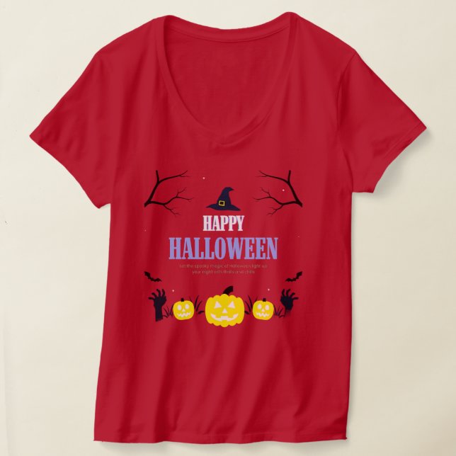 Camiseta feliz Naranja de calabaza y gatos de Hall (Distribución )