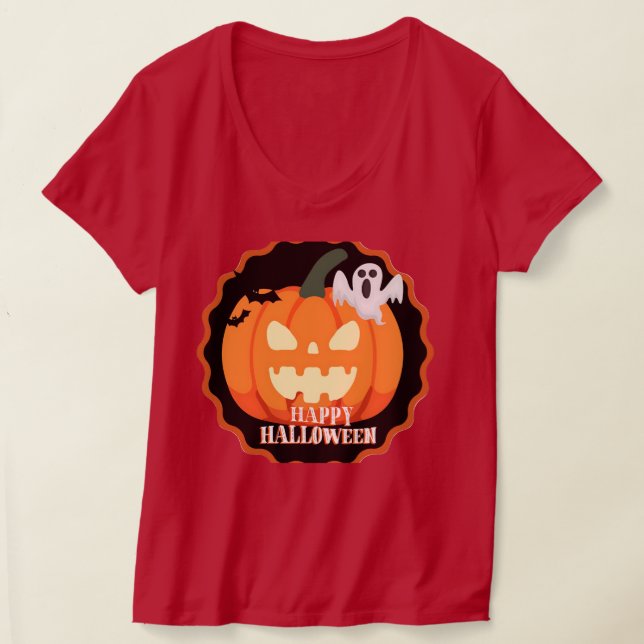 Camiseta feliz Naranja de calabaza y gatos de Hall (Distribución )