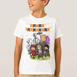 Camiseta Feliz Naranja negro de Halloween