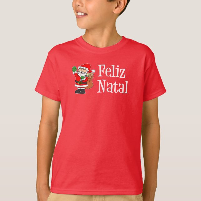 Camiseta Feliz Natal Santa (Anverso)
