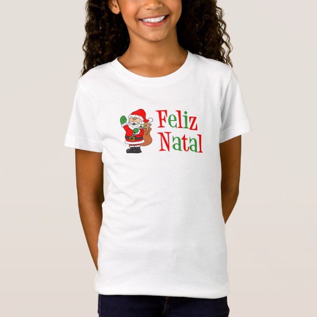 Camiseta Feliz Natal Santa (Anverso)