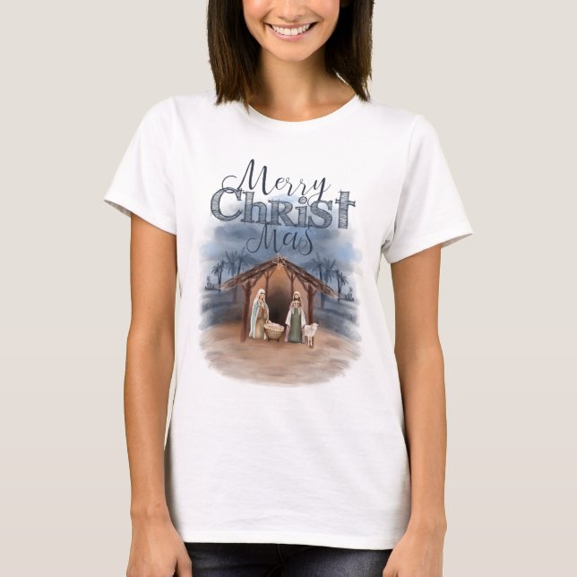 Camiseta Feliz Natividad de Navidad (Anverso)