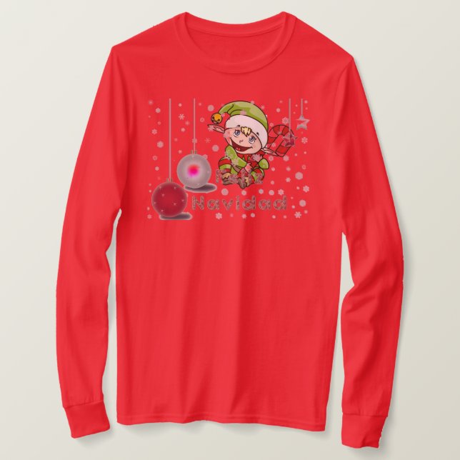 Camiseta Feliz Navidad (Anverso del diseño)