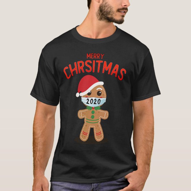 Camiseta Feliz Navidad 2020 Gingerbread en el caso de la má (Anverso)
