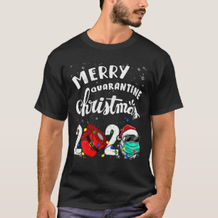 Camiseta Feliz Navidad 2020 Gorra de Santa Máscara de Cara