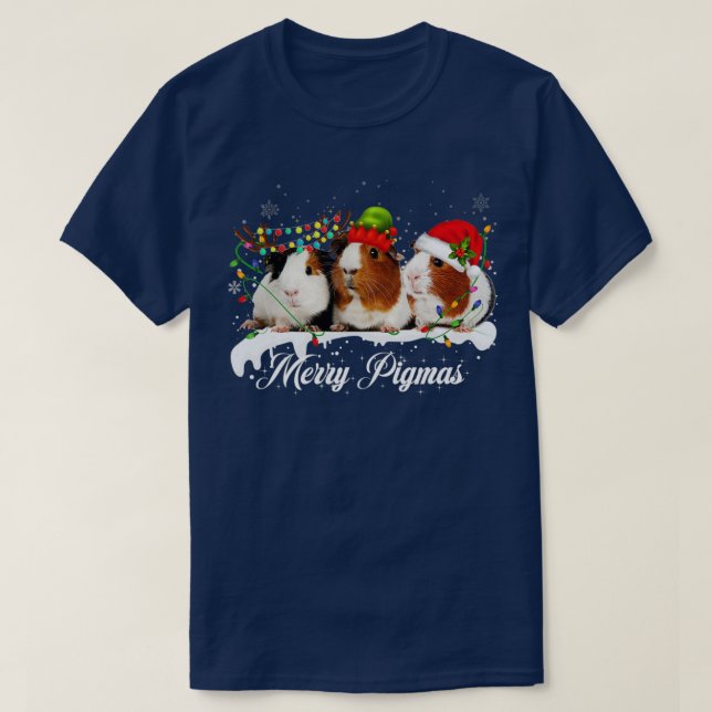 Camiseta Feliz Navidad 2022 Divertido Árbol de Navidad Luz  (Diseño del anverso)