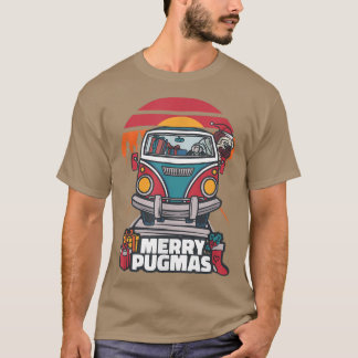 Camiseta Feliz Navidad 2022 Navidad Pug Ugly Santa Navidade