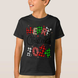 Camiseta Feliz Navidad 2024 Santa Hat Familia Paj