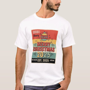 Camiseta Feliz Navidad 2025 Retro Ornament Tee