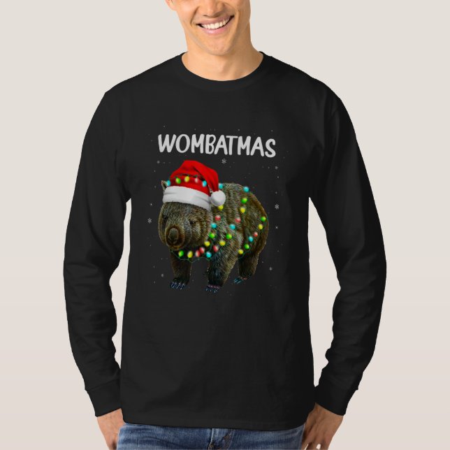 Camiseta Feliz Navidad a animales salvajes de Wombatmas San (Anverso)