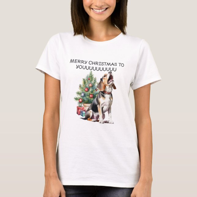 Camiseta Feliz Navidad a Beagle (Anverso)
