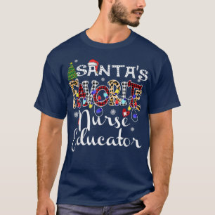 Camiseta Feliz Navidad a la educadora de enfermería favorit