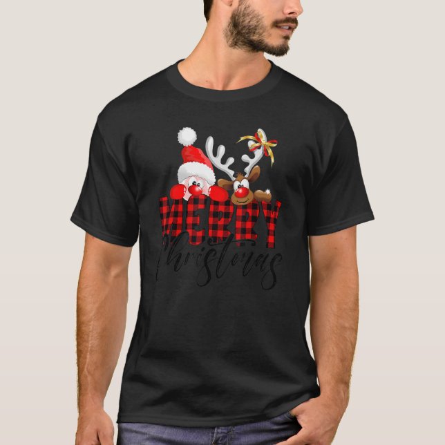 Camiseta Feliz Navidad a la familia Matchi con renos de San (Anverso)