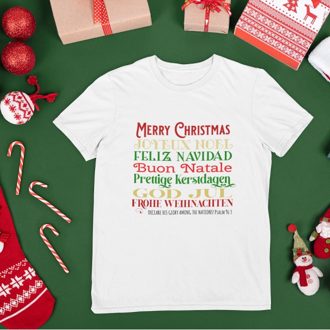 Camiseta Feliz Navidad a las Escrituras de las Naciones (Subido por el creador)