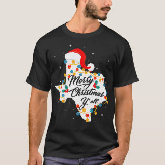 Camiseta Feliz Navidad a los hombres texanos de Texas