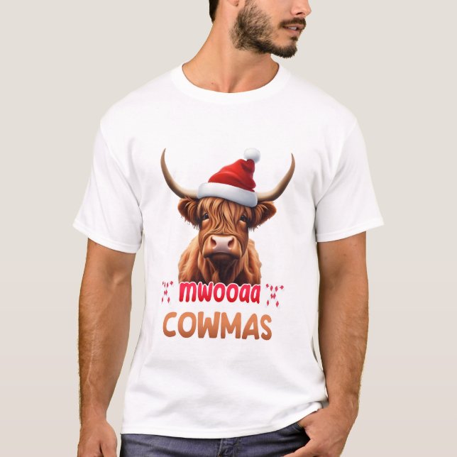 Camiseta Feliz Navidad a los Navidades de Cumas Santa Calf (Anverso)