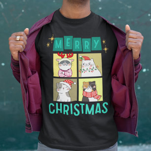 Camiseta Feliz Navidad a los Navidades gatos