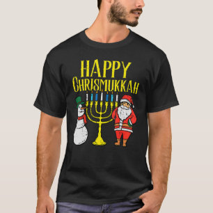 Camiseta Feliz Navidad a los Navidades Hanukkah Pajamas Cha