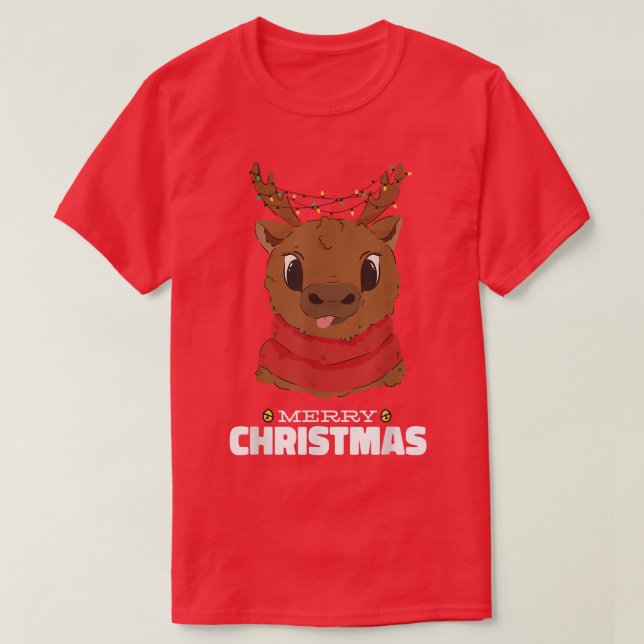 Camiseta Feliz Navidad a los renos (Diseño del anverso)
