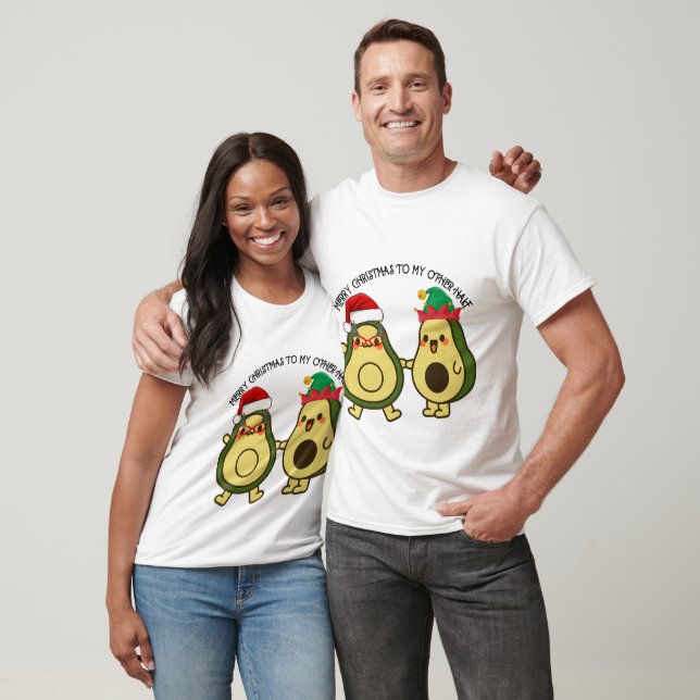 CAMISETA FELIZ NAVIDAD A MI OTRA MITAD (Unisexo)