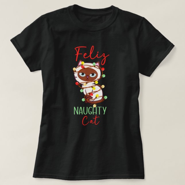 Camiseta Feliz Navidad a Navidades traviesos navideños (Diseño del anverso)