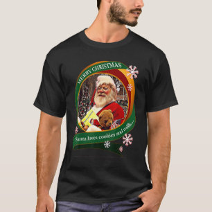 Camiseta Feliz Navidad a Santa Ama Las Galletas Y El Diseño