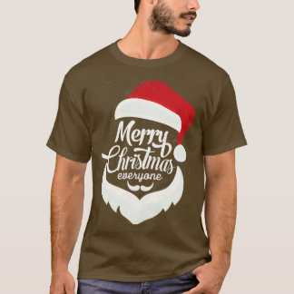 Camiseta Feliz Navidad a todos Santa barba Barco simple