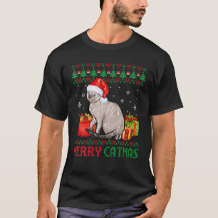 Camiseta Feliz Navidad a un gato Navidades feos Devon Rex M