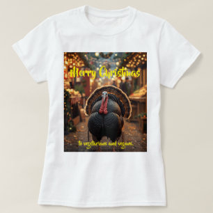 Camiseta Feliz Navidad a vegetarianos y veganos.